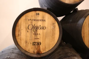 Barrica de vino Oloroso de Álvaro Domecq.