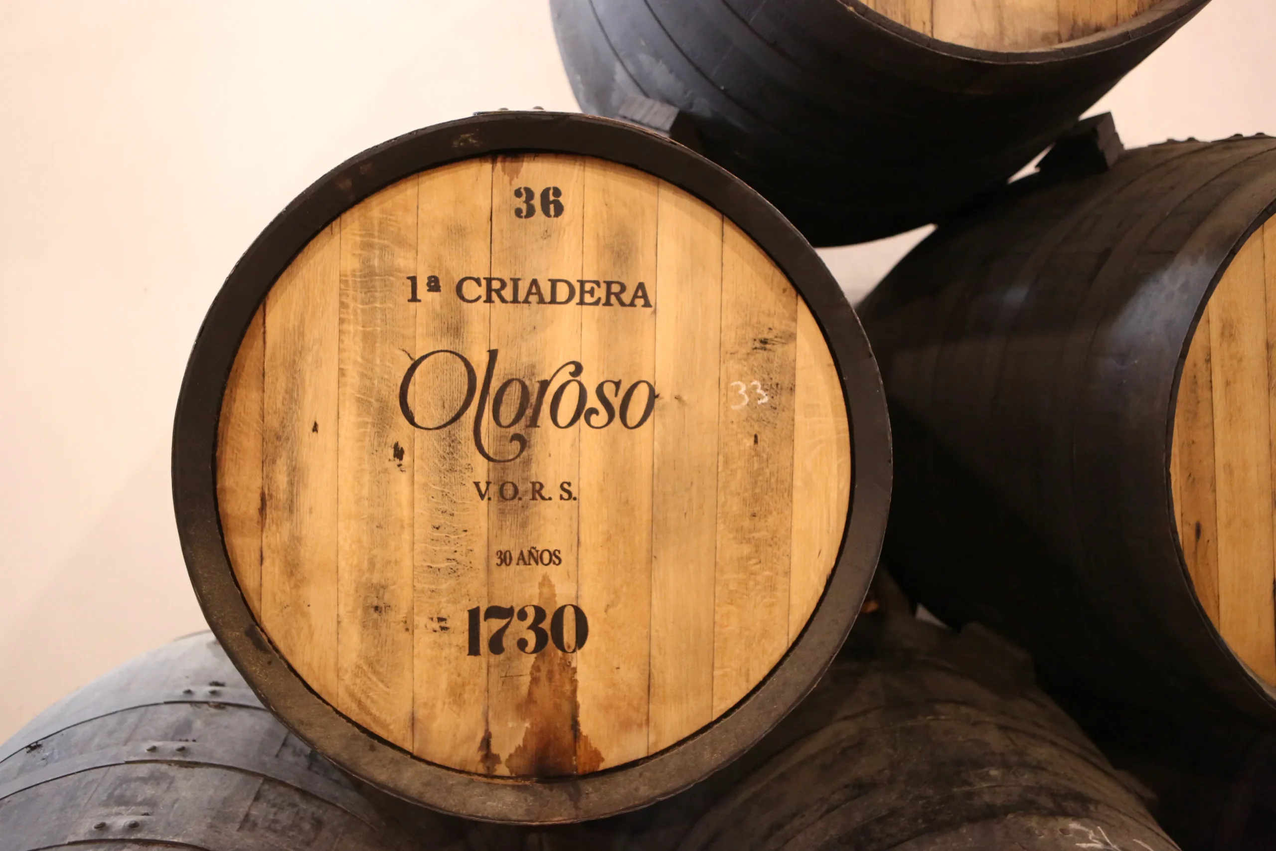 Barrica de vino Oloroso de Álvaro Domecq.